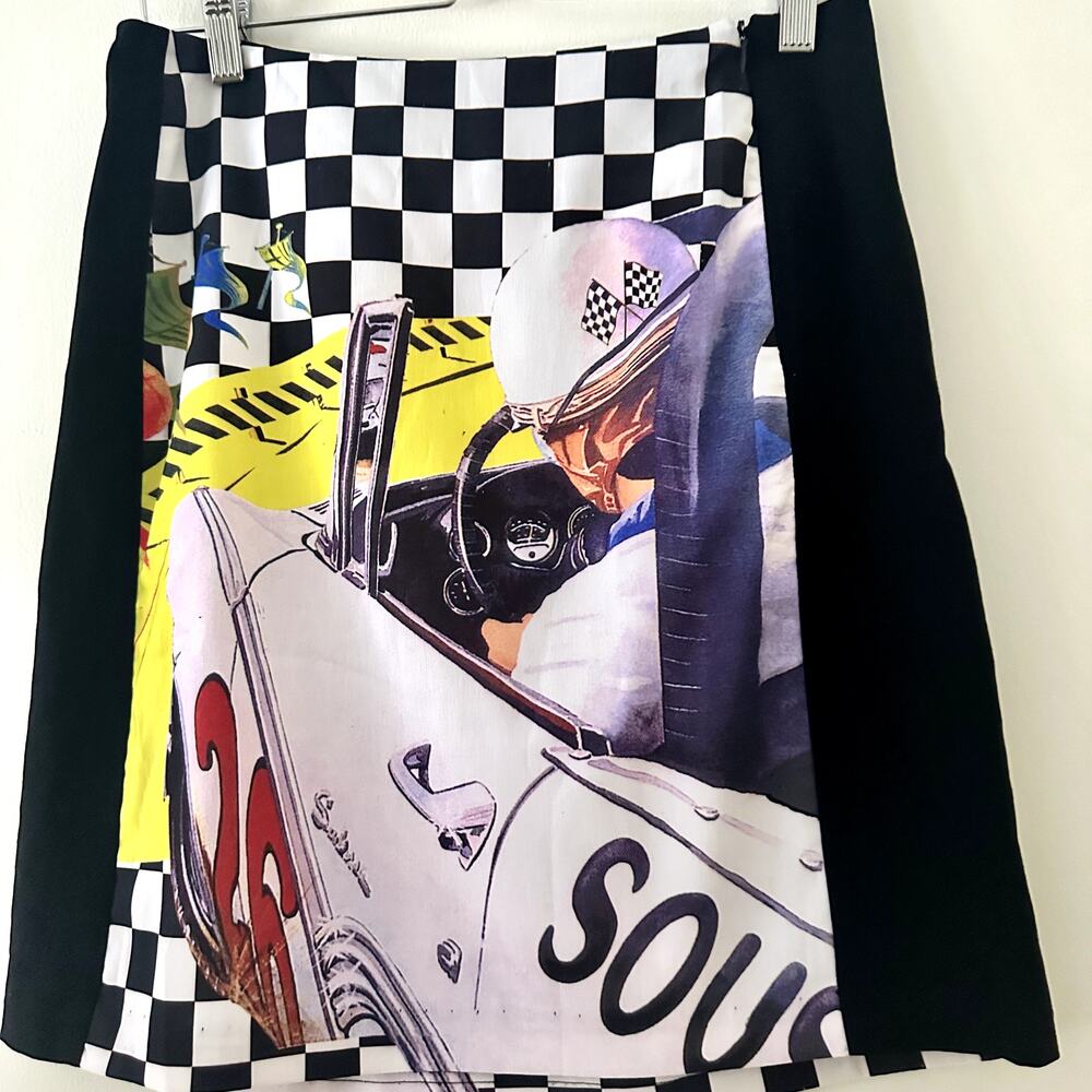 CLIO Y2K Racecar Formula 1 Mini Skirt Sz 4 - Picture 2 of 5